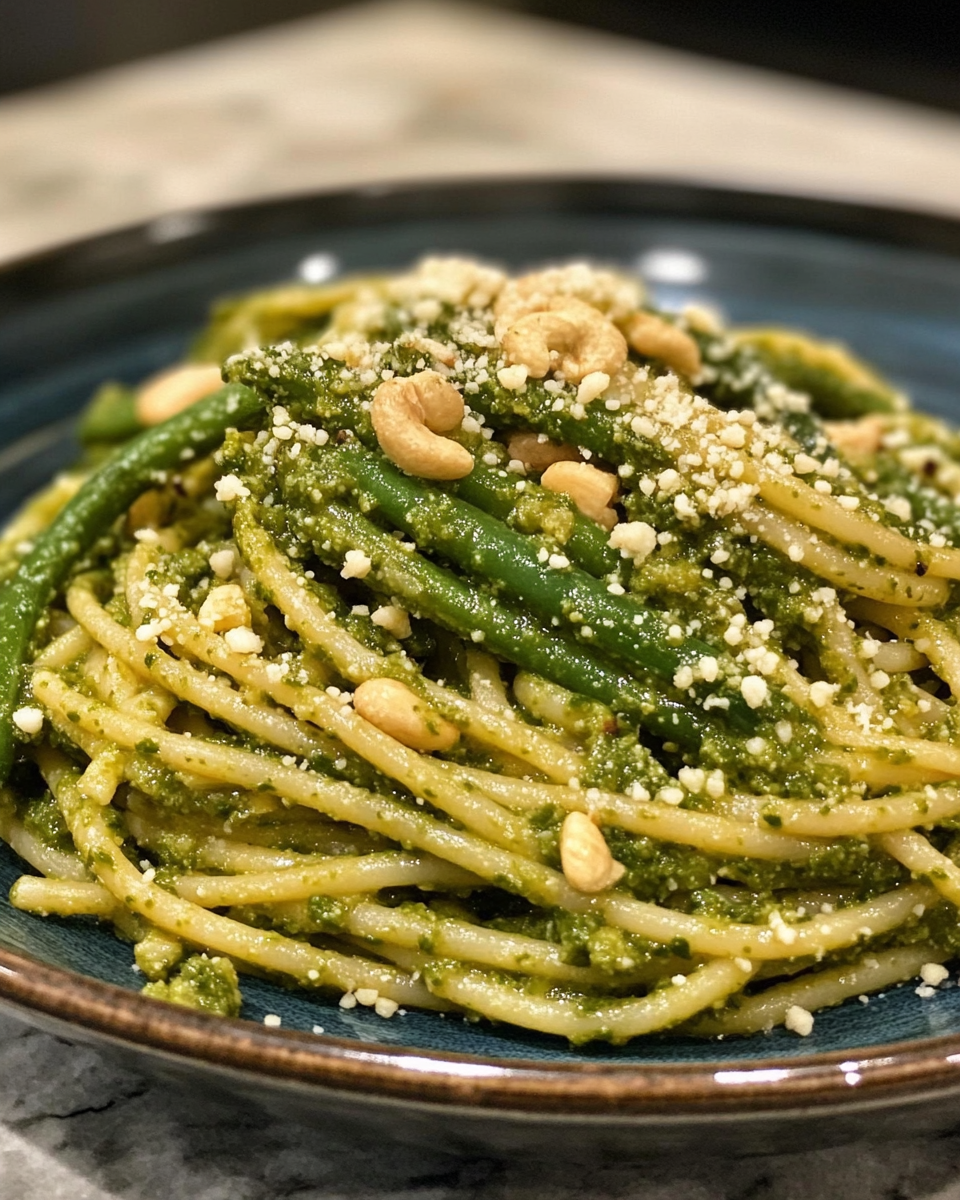 Green beans being steamed to perfect crispness