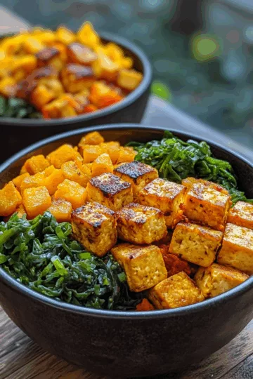 Harvest Bowls with Curry Baked Tofu & Butternut Squash taken with iphone 15 pro max --iw 2 --ar 4:5 --v 6.1 --raw