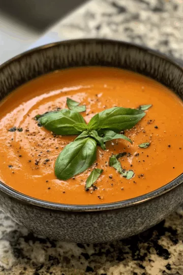 Heirloom Tomato Soup taken with iphone 15 pro max --iw 2 --ar 4:5 --v 6.1 --raw