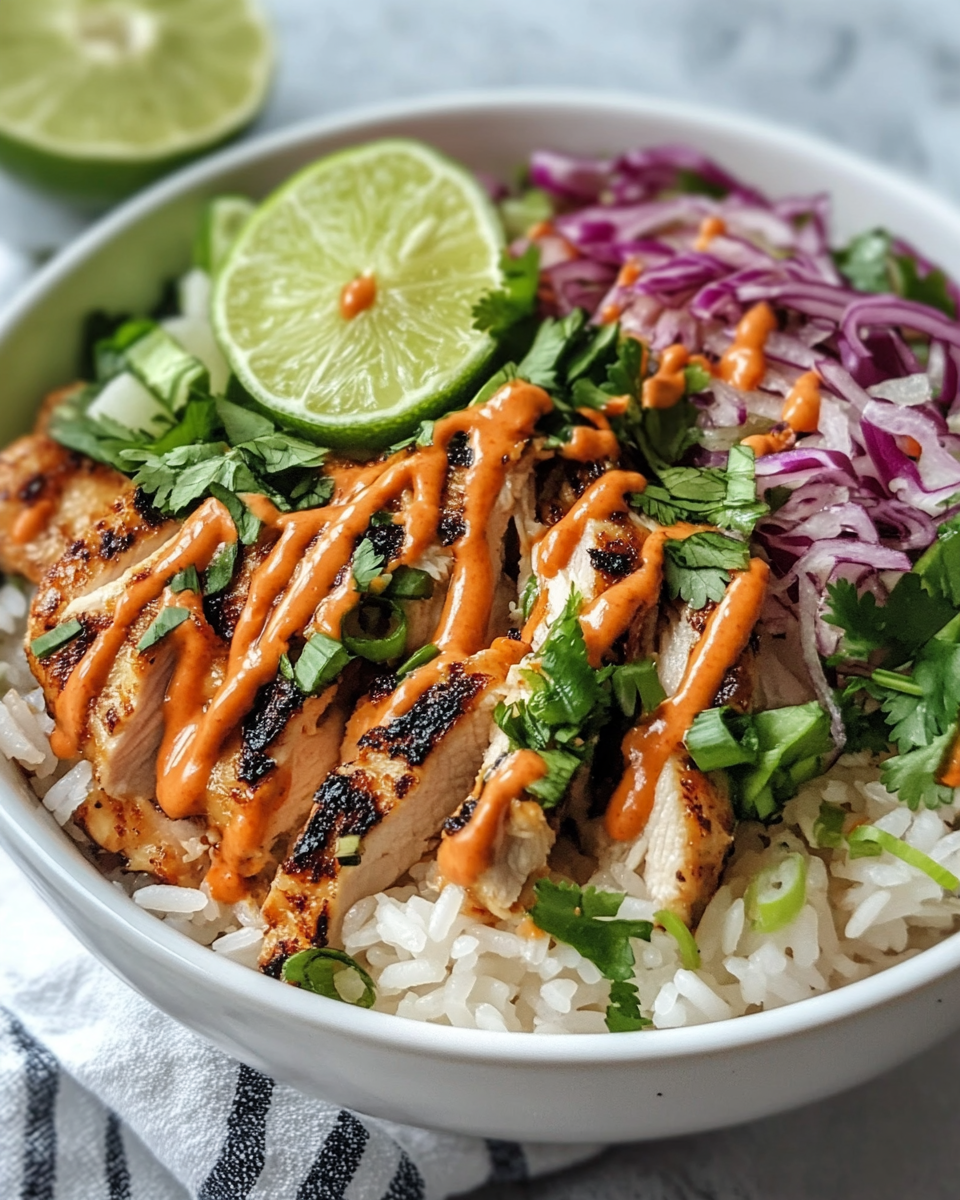 Ingredients for honey sriracha chicken with creamy lime sauce