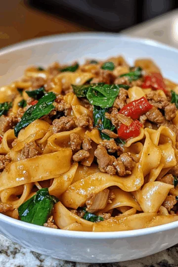 How to Make Italian Drunken Noodles taken with iphone 15 pro max --iw 2 --ar 4:5 --v 6.1 --raw