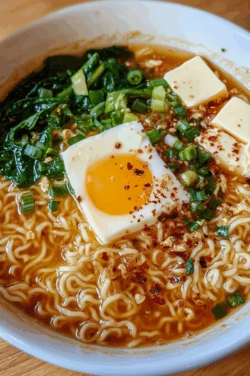 Instant Noodles W/Egg, Butter, and Garlic taken with iphone 15 pro max --iw 2 --ar 4:5 --v 6.1 --raw