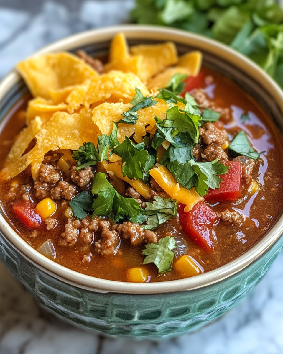 Steaming Instant Pot chili with rich tomato and smoky bacon aroma