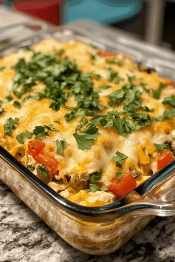 King Ranch Chicken Casserole taken with iphone 15 pro max --iw 2 --ar 4:5 --v 6.1 --raw