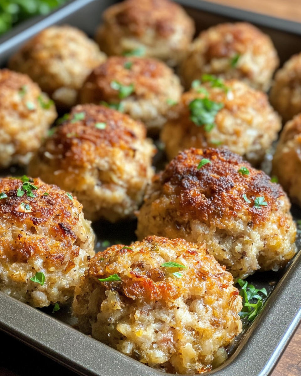Leftover turkey stuffing balls crispy and golden brown fresh from pressure cooker