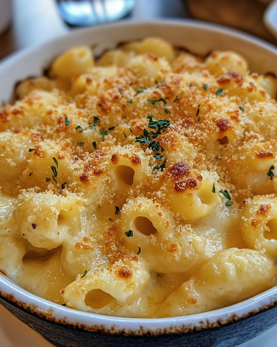 Close up of cheesy Chili Mac and Cheese steaming in pressure cooker