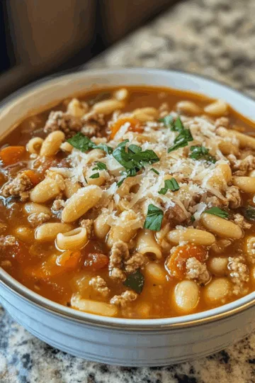Pasta Fagioli Soup {Better Than Olive Garden'S!} taken with iphone 15 pro max --iw 2 --ar 4:5 --v 6.1 --raw