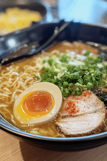 Ramen Noodle Soup taken with iphone 15 pro max --iw 2 --ar 4:5 --v 6.1 --raw