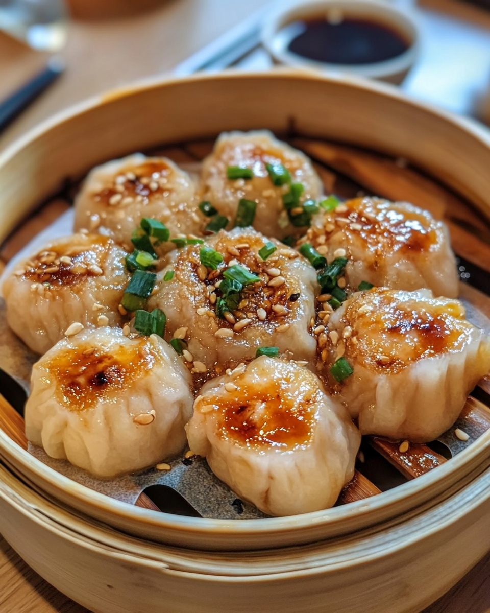 Rice paper dumplings steaming in pressure cooker with float valve and sealing ring