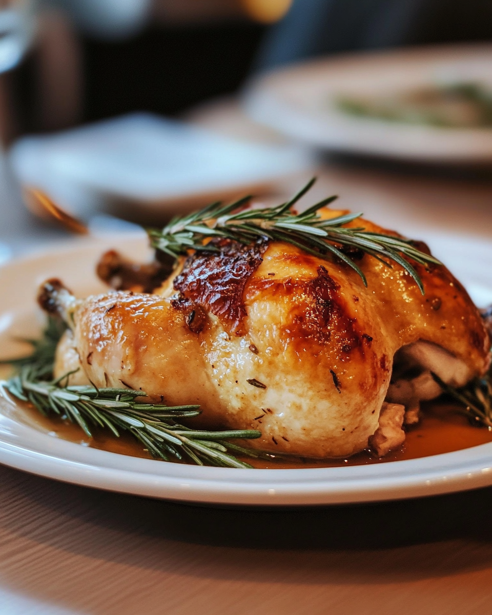 Ingredients for maple butter rosemary roast chicken preparation