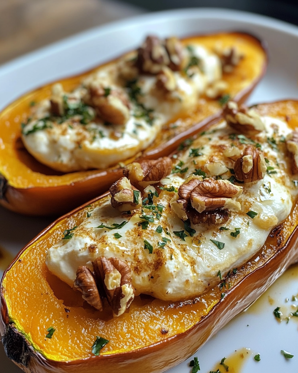 Preparation stage with butternut squash rounds and ingredients arranged on baking tray
