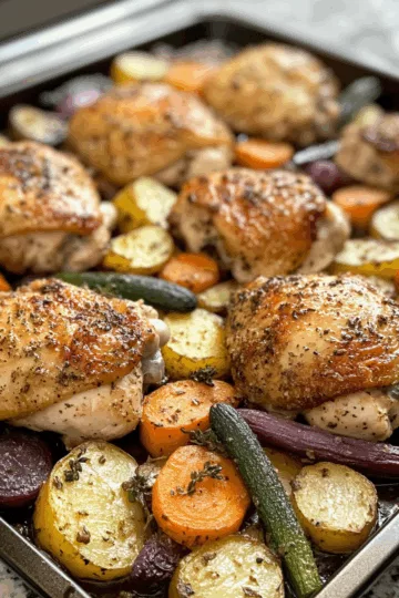 Sheet Pan Parmesan Garlic Chicken Thighs with Veggies taken with iphone 15 pro max --iw 2 --ar 4:5 --v 6.1 --raw