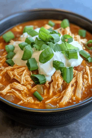 Slow Cooker Buffalo Chicken Chili taken with iphone 15 pro max --iw 2 --ar 4:5 --v 6.1 --raw