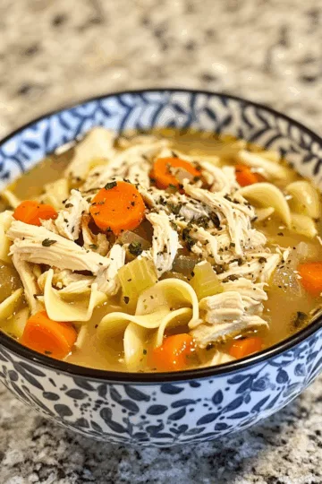 Slow Cooker Chicken Noodle Soup taken with iphone 15 pro max --iw 2 --ar 4:5 --v 6.1 --raw