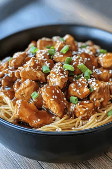 Slow Cooker Honey Garlic Chicken Noodles taken with iphone 15 pro max --iw 2 --ar 4:5 --v 6.1 --raw