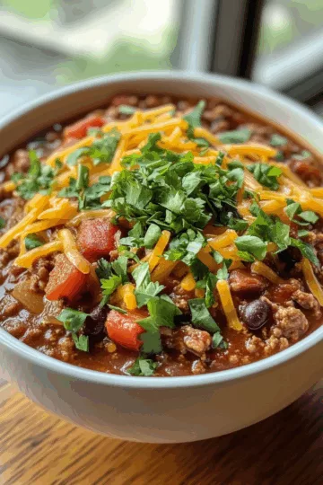 Slow Cooker Keto Chili taken with iphone 15 pro max --iw 2 --ar 4:5 --v 6.1 --raw