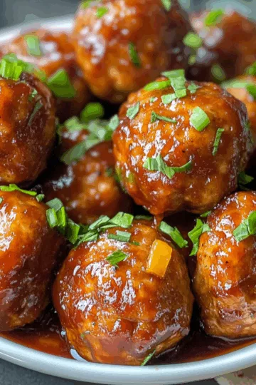 Spicy Mango BBQ Turkey Meatballs taken with iphone 15 pro max --iw 2 --ar 4:5 --v 6.1 --raw