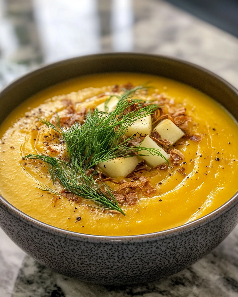 Pressure cooker steaming with parsnip and fennel soup inside