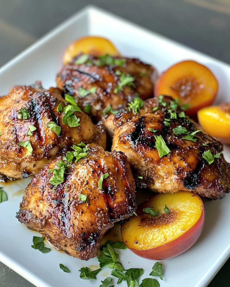 Ingredients for suya spiced grilled chicken with nectarines