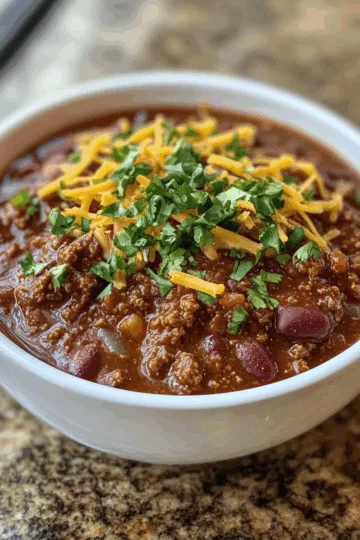 Texas Brisket Chili taken with iphone 15 pro max --iw 2 --ar 4:5 --v 6.1 --raw