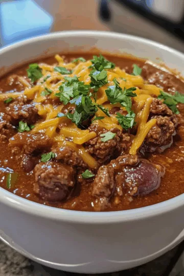 Texas Chuck Roast Chili taken with iphone 15 pro max --iw 2 --ar 4:5 --v 6.1 --raw