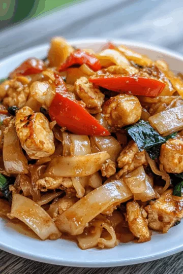 Thai Drunken Noodles taken with iphone 15 pro max --iw 2 --ar 4:5 --v 6.1 --raw