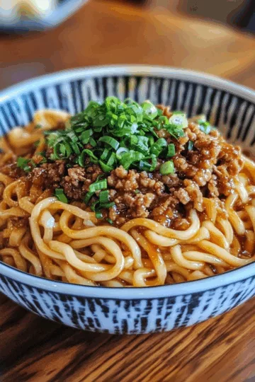 The Best Dan Dan Mian Dan Dan Noodles Recipe & Video taken with iphone 15 pro max --iw 2 --ar 4:5 --v 6.1 --raw
