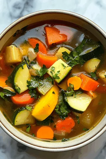 This French Vegetable Soup Is Summer's Coziest Goodbye taken with iphone 15 pro max --iw 2 --ar 4:5 --v 6.1 --raw