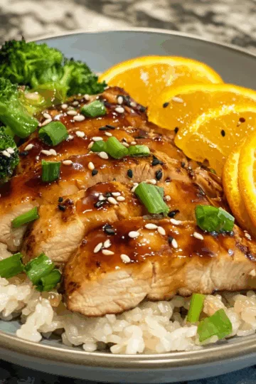 Turkey Medallions with Orange Teriyaki Sauce taken with iphone 15 pro max --iw 2 --ar 4:5 --v 6.1 --raw