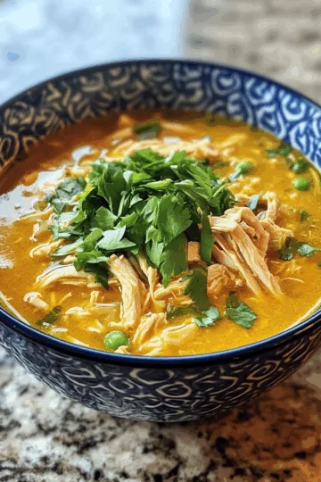 Turmeric Ginger Chicken Noodle Soup taken with iphone 15 pro max --iw 2 --ar 4:5 --v 6.1 --raw