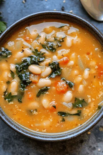 Tuscan White Bean Soup taken with iphone 15 pro max --iw 2 --ar 4:5 --v 6.1 --raw