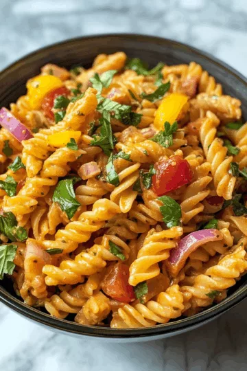 Vegan BBQ Ranch Pasta Salad taken with iphone 15 pro max --iw 2 --ar 4:5 --v 6.1 --raw
