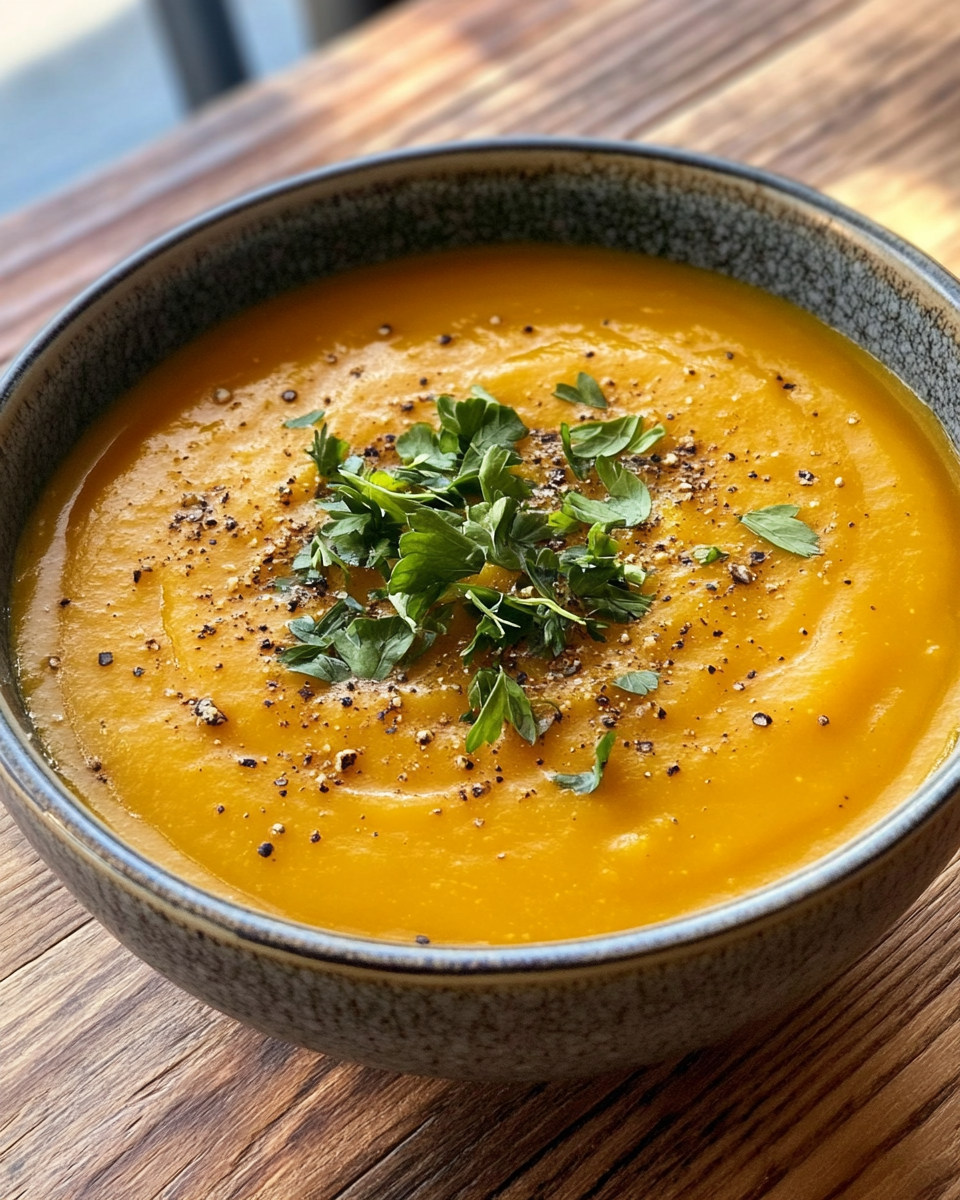 Pressure cooker with vegan butternut squash soup steaming