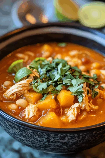 Warm and Comforting Butternut Squash and Chicken Pozole—In Under 30 Minutes taken with iphone 15 pro max --iw 2 --ar 4:5 --v 6.1 --raw