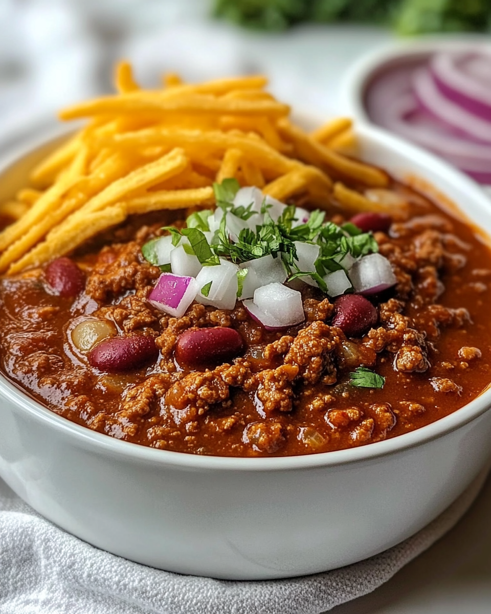 Ingredients for Wendy's chili in bowls