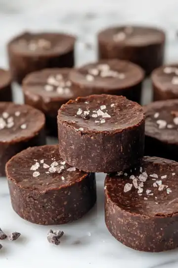 3 Ingredient Paleo Vegan No Bake Brownie Bites Keto Sugar Free taken with iphone 15 pro max --iw 2 --ar 4:5 --v 6.1 --raw