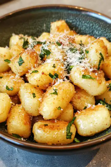 Air Fryer Gnocchi taken with iphone 15 pro max --iw 2 --ar 4:5 --v 6.1 --raw