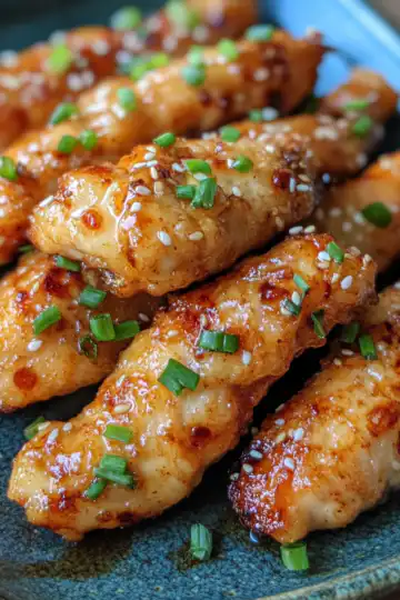 Air Fryer Honey Butter Garlic Chicken Tenders taken with iphone 15 pro max --iw 2 --ar 4:5 --v 6.1 --raw