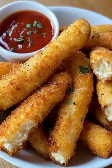 Air Fryer Mozzarella Sticks taken with iphone 15 pro max --iw 2 --ar 4:5 --v 6.1 --raw