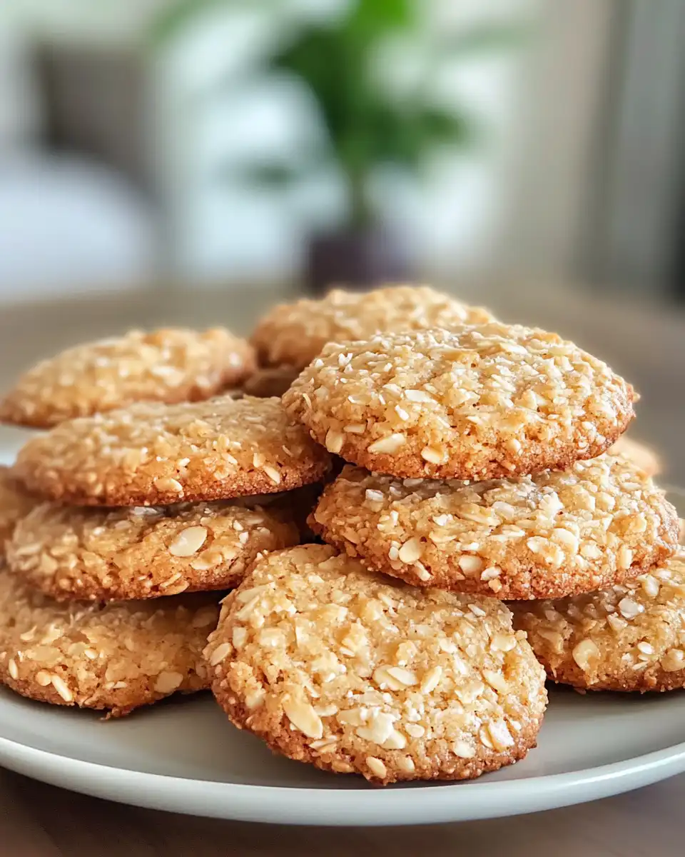 Almond coconut cookies served on a plate ready to enjoy