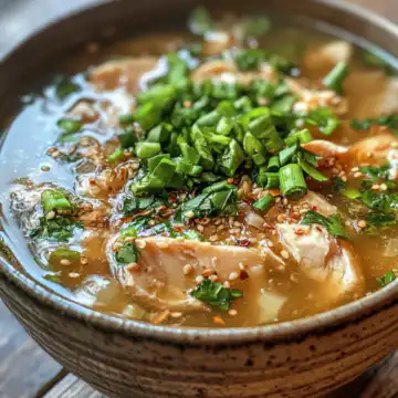 Aromatic Ginger Garlic Chicken Noodle Soup taken with iphone 15 pro max --iw 2 --ar 4:5 --v 6.1 --raw