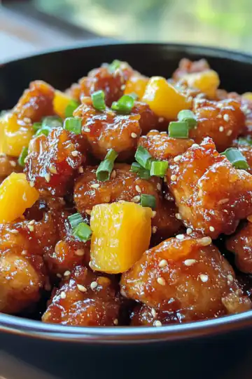 Asian Mango Chicken taken with iphone 15 pro max --iw 2 --ar 4:5 --v 6.1 --raw