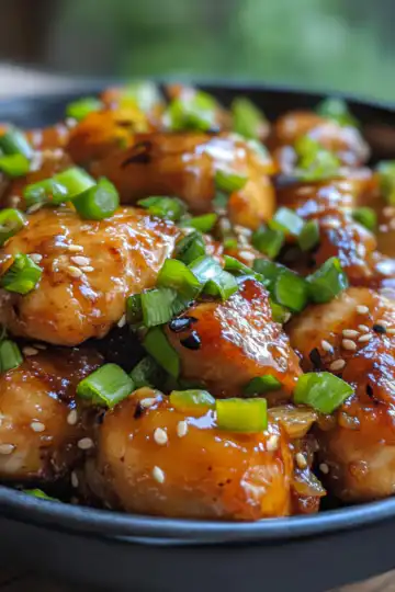 Asian Mango Glazed Chicken taken with iphone 15 pro max --iw 2 --ar 4:5 --v 6.1 --raw