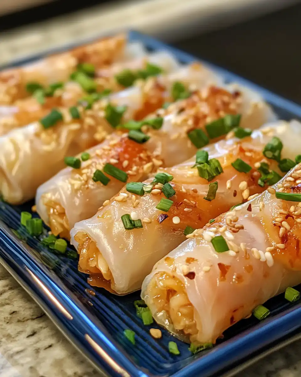 Golden baked apple pie rice paper dumplings ready to serve