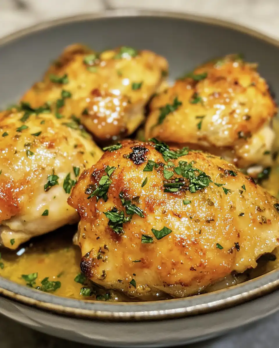 Seasoned boneless chicken thighs coated with olive oil and spices