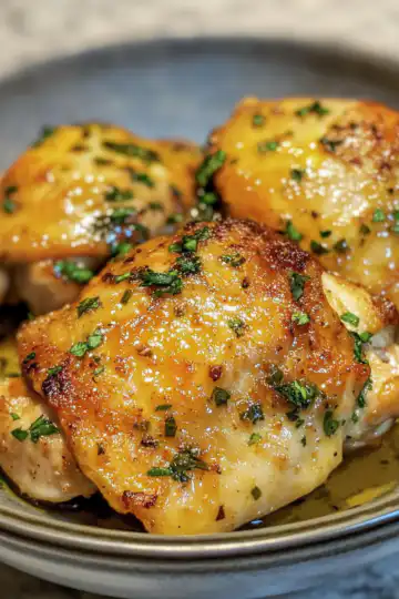 Baked Boneless Chicken Thighs taken with iphone 15 pro max --iw 2 --ar 4:5 --v 6.1 --raw