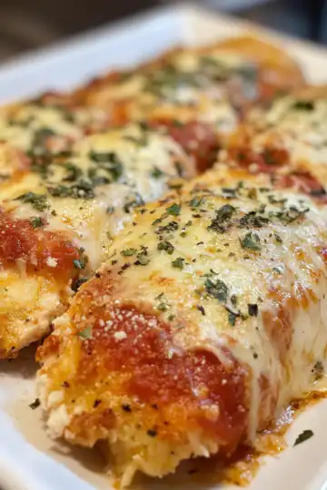 Baked Chicken Parmesan taken with iphone 15 pro max --iw 2 --ar 4:5 --v 6.1 --raw