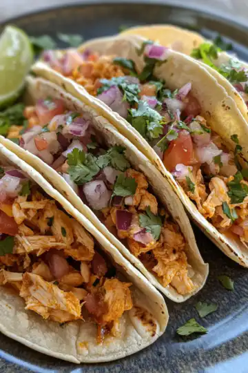 Baked Chicken Tacos taken with iphone 15 pro max --iw 2 --ar 4:5 --v 6.1 --raw