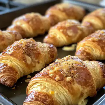 Baked Ham And Cheese Croissants taken with iphone 15 pro max --iw 2 --ar 4:5 --v 6.1 --raw
