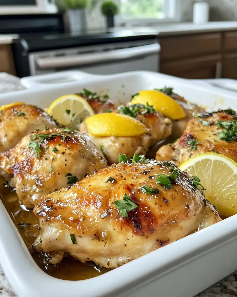 Honey dijon chicken plated and ready to eat with sauce